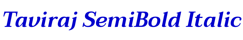 Taviraj SemiBold Italic 字体